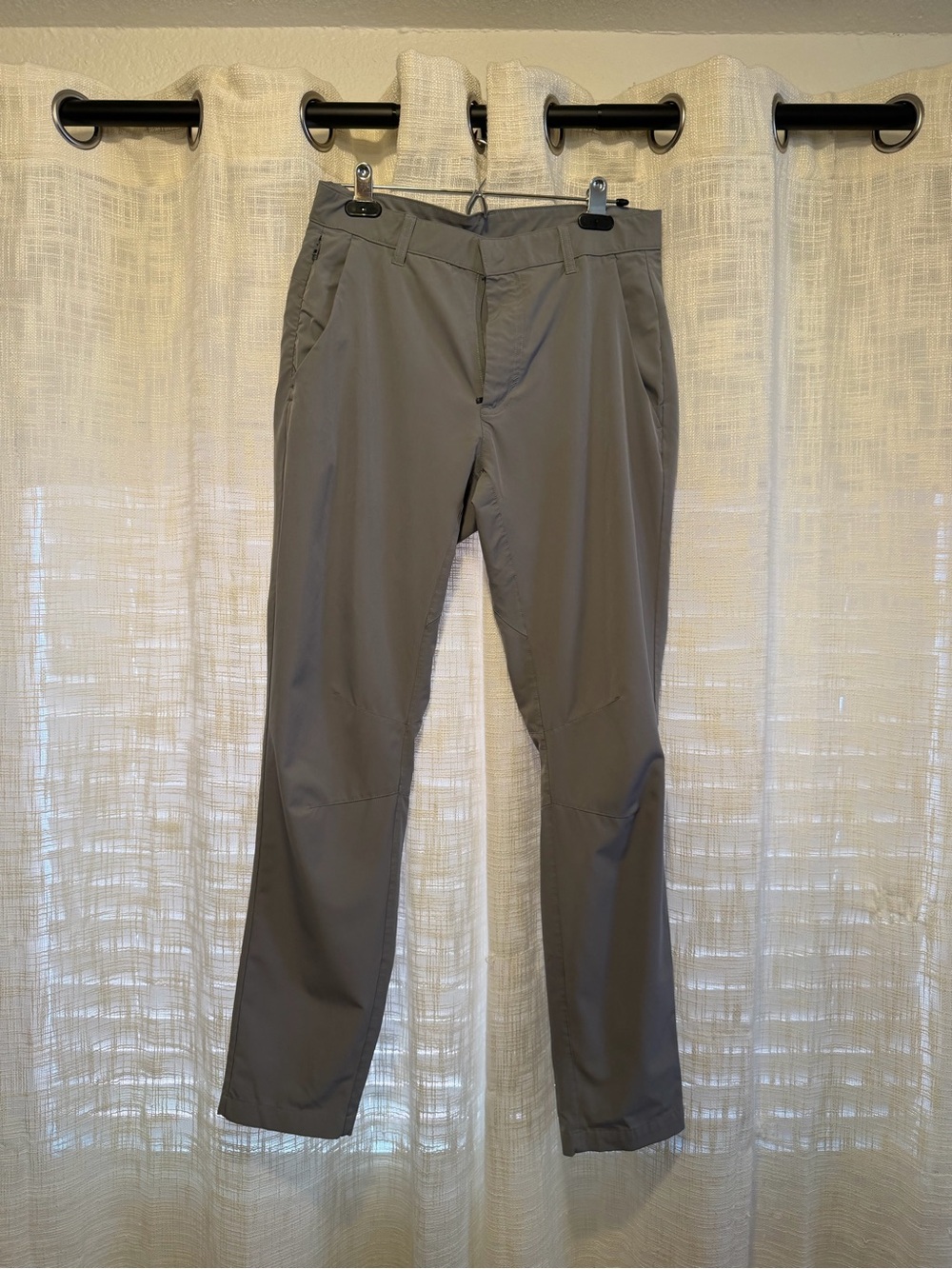 Fabletics Men's Light Gray Chino-Style Performance Pants
